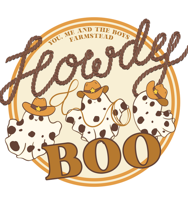 YMATB YOUTH HOWDY BOO TAN GHOSTS
