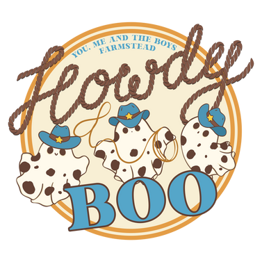 YMATB ADULT HOWDY BOO BLUE GHOSTS