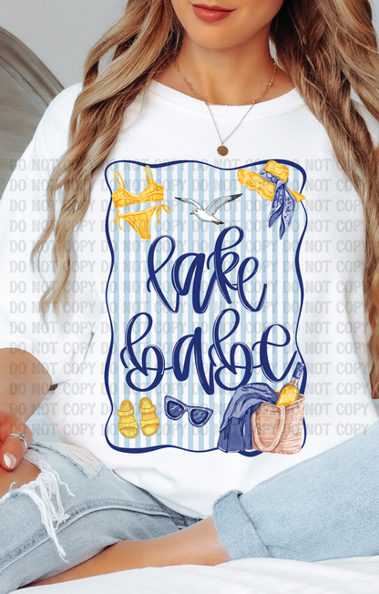Beach Babe & Summer Babes Digital Design Bundle | Lake Babe, Boat Babe, Pool Babe, River Babe | Preppy Summer PNG Bundle