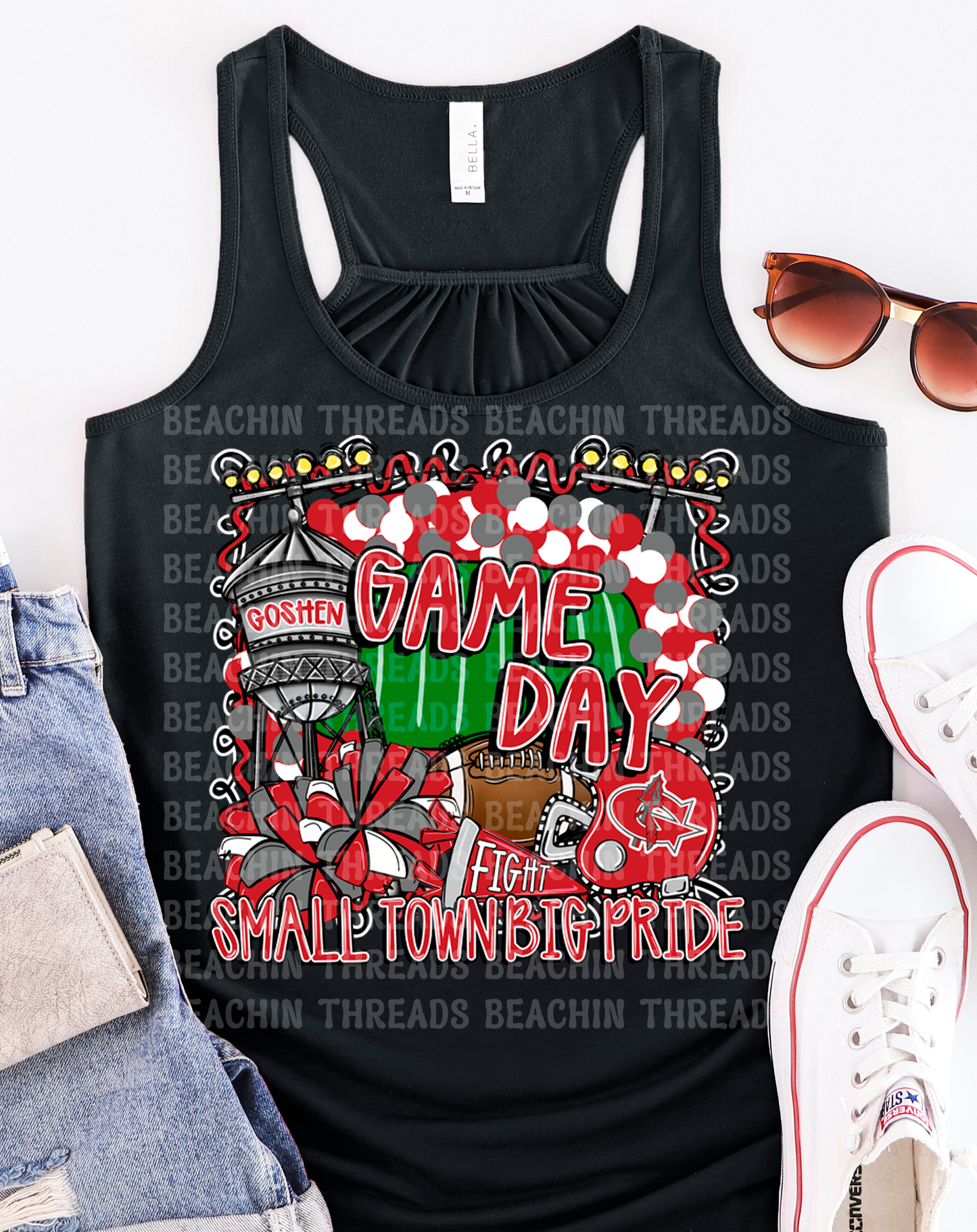 Custom Small Town Big Pride Football PNG | Personalized Friday Night Lights Team Spirit Design | Football Fan Digital Download
