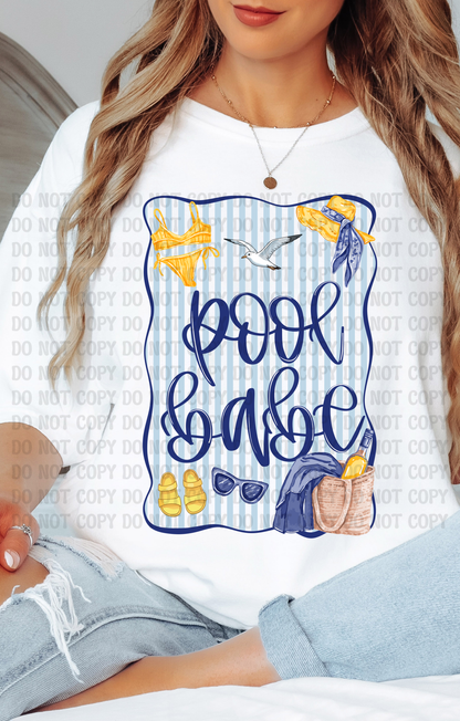 Beach Babe & Summer Babes Digital Design Bundle | Lake Babe, Boat Babe, Pool Babe, River Babe | Preppy Summer PNG Bundle