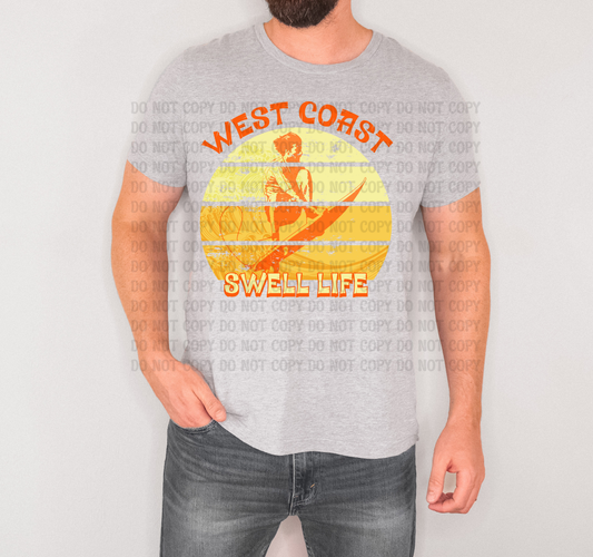 West Coast Surf & Beach Vibes Digital Design| Unisex Summer Shirt Graphics | Father’s Day Beach Tee PNG | Retro Surf Van & Palm Tree Designs