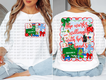 She Works Willingly With Her Hands Proverbs 31 Woman Series -Preschool Daycare Teacher